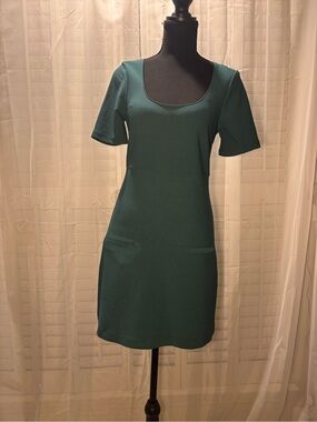 Abercrombie & Fitch Teal Scoop-Neck Mini Dress
